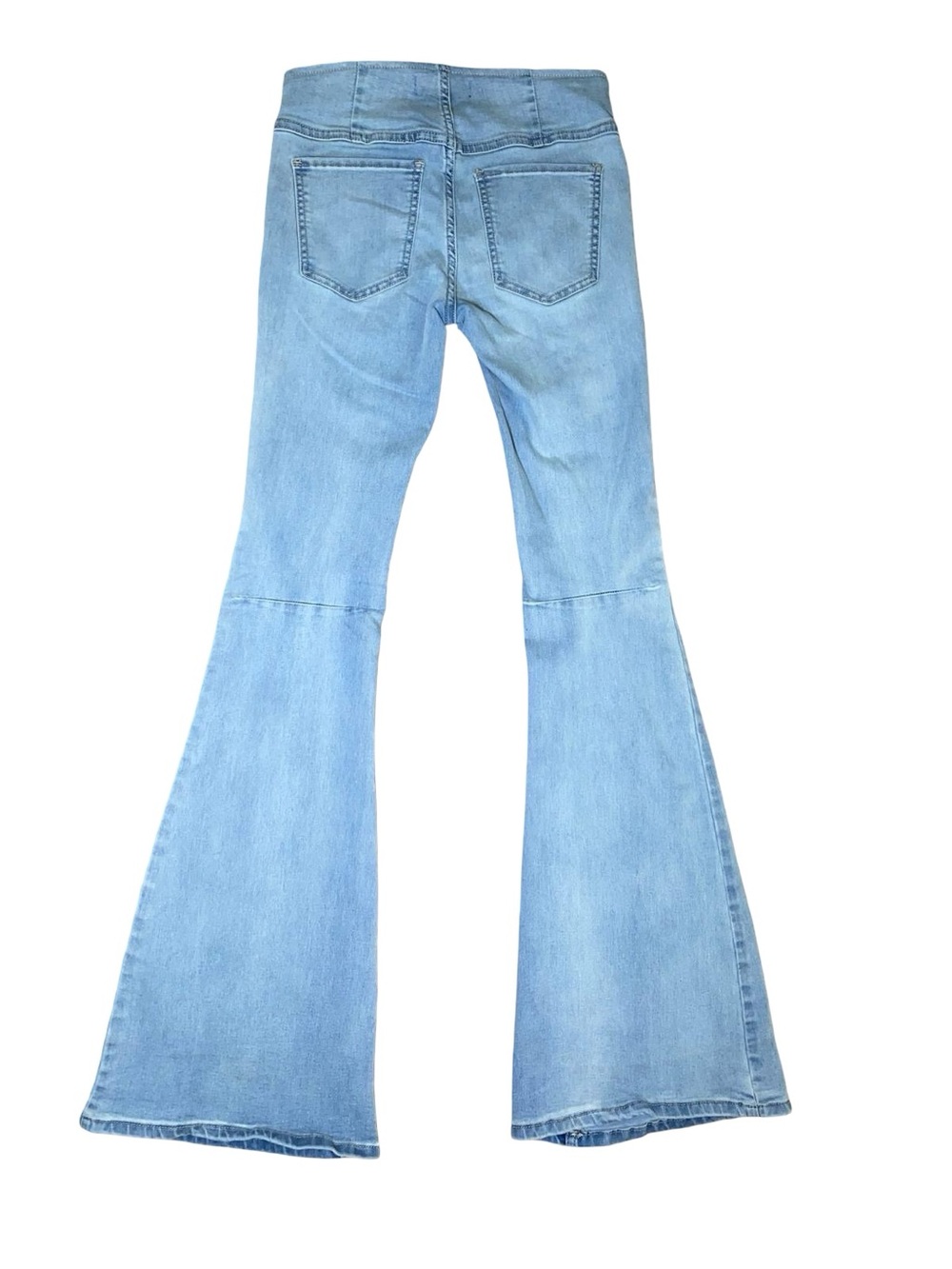 Free People We The Free Penny Pull-On Flare Jeans Light Wash Denim - Picture 3 of 10